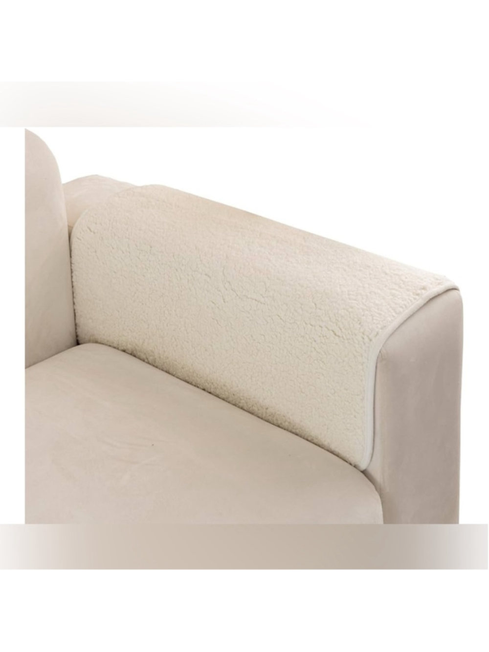 NEW Couch Arm Sherpa Fleece Chair Armrest Cover Sofa Slipcovers Non Slip 28"